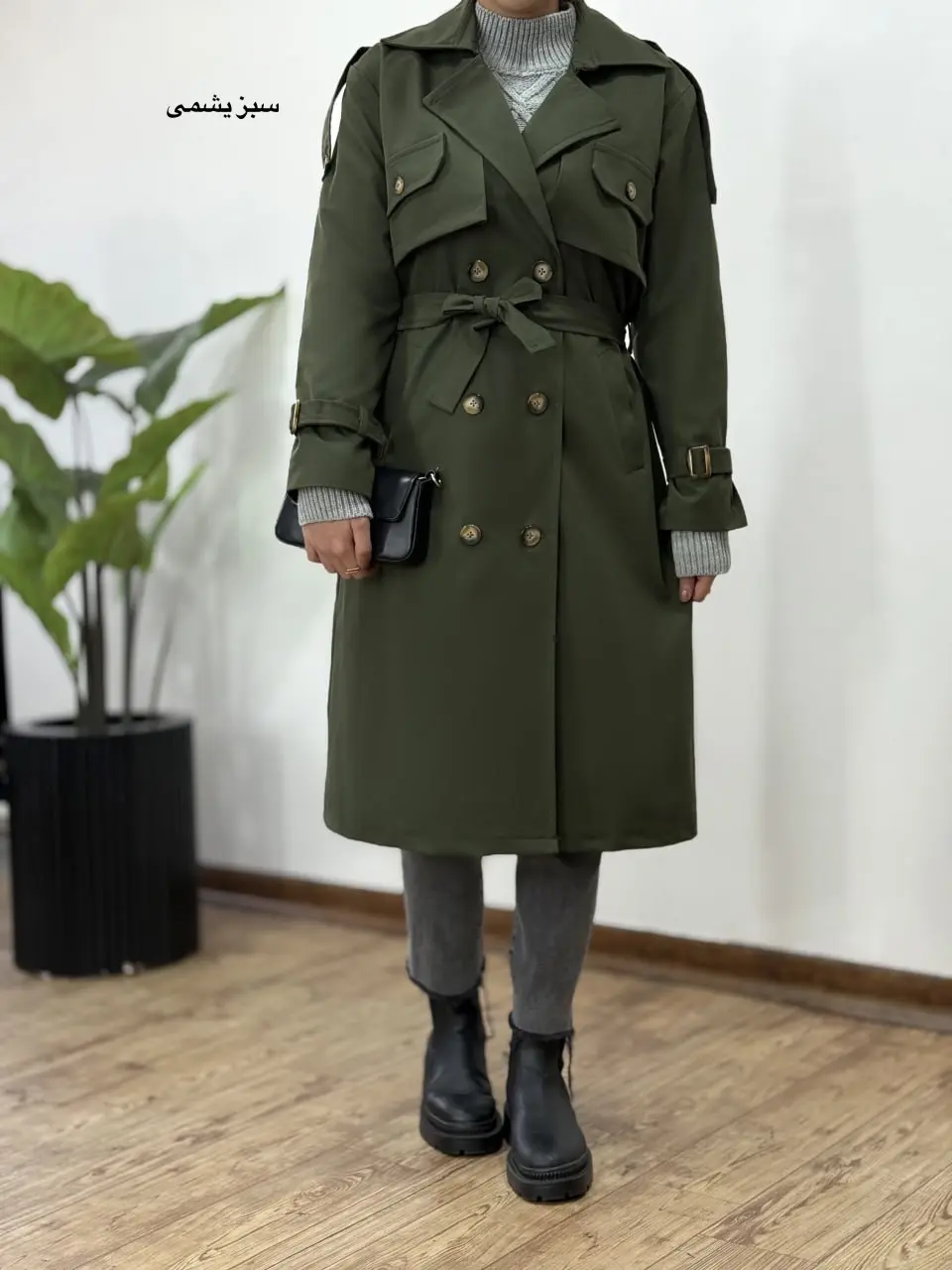 ترنچ کت بلند ضدآب غزال 1